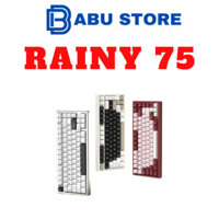 Bàn phím cơ không dây Rainy75: chất liệu nhôm CNC, mạch xuôi, 3 chế độ RGB, hostswap, keycap PBT.
