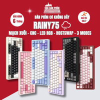 Bàn phím cơ không dây Rainy75 | Thiết kế nhôm CNC, RGB, Keycap PBT.
