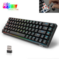Bàn phím cơ không dây Royal Kludge RK G68 HOTSWAP, Led RGB, Type C, Bluetooth 5.0, Wireless 2.4G - Chính hãng