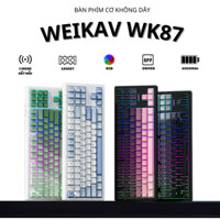 Bàn phím cơ không dây silent WEIKAV WK87 - 3 Mode - Mạch xuôi - LED RGB - Có App - Foam silicon