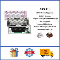 Bàn phím cơ không dây YUNZII B75 Pro 75% GASKET RGB Bàn phím tùy chỉnh có thể hoán đổi nóng có núm