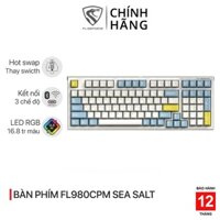 Bàn phím cơ không dây FL-Esports FL980CPM Sea Salt RGB - Led RGB - 3 chế độ kết nối - Kailh Switch - Hàng chính hãng