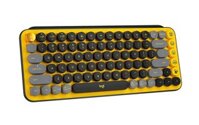 Bàn phím cơ không dây Bluetooth Logitech POP Keys vàng Blast – Thiết kế retro, hỗ trợ đa thiết bị, tùy biến emoji