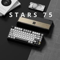 Bàn phím cơ khung nhôm CNC STARS 75 - 3 mode kết nối - Leaf spring Mount - LED RGB - Có APP - Hotswap - Full nhôm