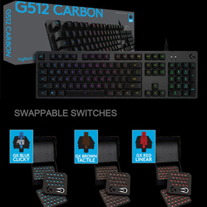 Bàn phím cơ Logitech G512 GX Red Linear (920-009372)