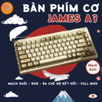 Bàn phím cơ mạch xuôi JAMESDONKEY A3 KHÔNG DÂY LAYOUT
