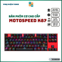 Bàn phím cơ Motospeed K87 TKL LED Blacklight Rainbow Gaming Keyboard | Hàng chính hãng | Bảo hành 12 tháng | Phukientono