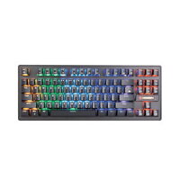 Bàn phím cơ NEWMEN GE87 RED SW, 87key, rainbow led xuyên, ABS Keycap