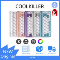 Bàn phím cơ nhôm ba chế độ Bluetooth không dây coolkiller VIVID67