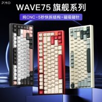 Bàn phím cơ PMO Wave75 nhôm 3 mode
