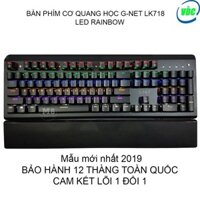 Bàn phím cơ quang học G-NET LK718 - Led RAINBOW - BLUE SWITCH - Bảo hành 12 tháng