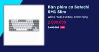 Bàn phím cơ Satechi SM1 Slim (White - Mới, Full box, Chính hãng)