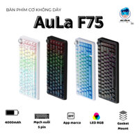 Bàn phím cơ Silent không dây AULA F75 - Hỗ trợ hotswap - LED RGB nhiều chế độ - 3 mode kết nối