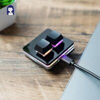 Bàn phím có thể lập trình 2 nút Bàn phím USB Diy Một tay Bàn phím chuyển đổi phím nóng Bàn phím cơ Mini Bàn phím RGB cho các trò chơi Macro và nhịp điệu YRZYT