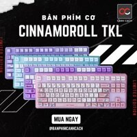 Bàn phím cơ TKL CINNAMOROLL Red switch - Vỏ trong suốt xuyên LED