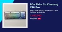 Bàn Phím Cơ Xinmeng X98 Pro (White Jade Switch - Black Ninja - Mới, Full box, Nhập khẩu)