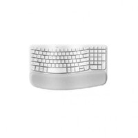 Bàn phím công thái học không dây Logitech Wave Keys Ergonomic Off-White (màu trắng)