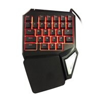 Bàn phím Delux T9 Pro Professional chơi game Esport có dây USB một tay  một tay 29 phím LED Backlit