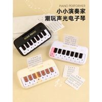 Bàn phím điện tử đồ chơi trẻ em cho người mới bắt đầu, đàn piano mini bỏ túi, nhạc cụ đa chức năng cho bé gái