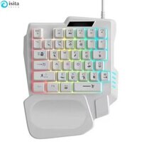 Bàn phím đơn ISITA, Bàn phím một tay phát sáng USB, Bàn phím cơ chơi game Mini đa chức năng siêu mỏng 35 phím Điện thoại thông minh