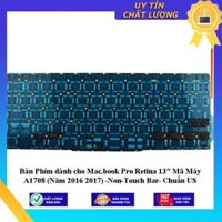 Bàn Phím dùng cho Mac.book Pro Retina 13 Mã Máy A1708 Năm 2016 2017 -Non-Touch Bar- Chuẩn US - Hàng Nhập Khẩu New Seal