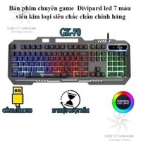 Bàn Phím Game Thủ DIVIPARD GK-70. Viền kim loại đèn LED 7 màu Rainbow. Bảo Hành 12 Tháng