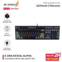 Bàn phím gaming, bàn phím máy tính cơ chơi game có dây E-dra EK3104L Alpha - Blue / Brown / Red Switch - Hàng chính hãng