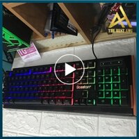 Bàn Phím Gaming Chính Hãng Đèn LED 7 Màu BOSSTON K803 Chuyên Game Bàn phím Giả Cơ Máy Vi Tính PC Laptop Keyboard Có Dây