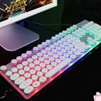 Bàn phím gaming có đèn led 7 màu phím tròn keyboard chơi game T Wolf T80 [Mới]
