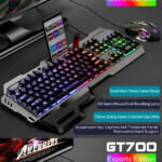 Bàn phím Gaming GT-700 LED Kim loại (GK70 màu đen)