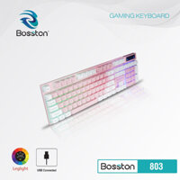 Bàn Phím Giả Cơ Bosston 803 (LED) Trắng Hồng, Trắng Tím - Bảo Hành 12 Tháng