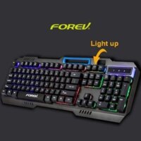 Bàn Phím Giả Cơ Có Dây Forev FV Q307 Có Giá Đỡ Điện Thoại Led Màu. Bảo hành 12 Tháng