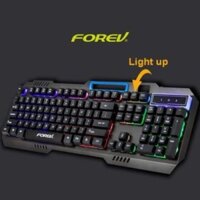 Bàn Phím Giả Cơ Có Dây Forev FV Q307 Có Giá Đỡ Điện Thoại Led Màu. Bảo hành 12 Tháng