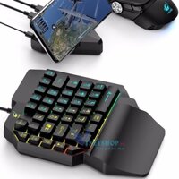 Bàn phím giả cơ FREE WOLF K15 chơi game Pubg Mobile, Free Fire trên điện thoại, máy tính bảng Laptop