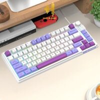 Bàn phím giả cơ gaming HOSAN xunfox K81 new 2024 thiết kế công thái học, đèn led cực chất và nút vặn âm lượng tiện lợi