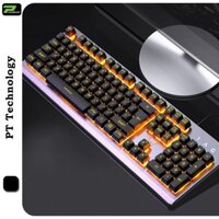 Bàn Phím Giả Cơ Máy Tính K002 Cao Cấp LED 3 Chế Độ + Chuột Máy Tính, Chuột Chuyên Game Gaming Golden Armor G100 LED RGB