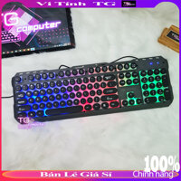 Bàn phím giả cơ nút tròn gK40 ĐEN