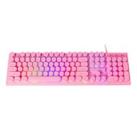 Bàn phím giả cơ T-Wolf T80 ( Màu Hồng, Phím tròn, Cổng USB, LED )