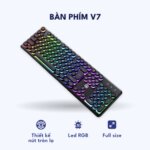 Bàn Phím Giả Cơ YINDIAO V7 Nút Tròn Led Xuyên Chữ Cao Cấp – Màu Đen