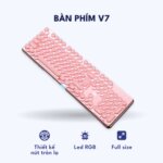 Bàn Phím Giả Cơ  YINDIAO V7 Nút Tròn Led Xuyên Chữ Cao Cấp – Màu Hồng