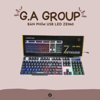 Bàn Phím Giả Cơ ZE960 Có Đèn Led Màu Cực Đẹp - Bàn Phím Văn Phòng,Chơi Game Giá Rẻ - G.A GROUP