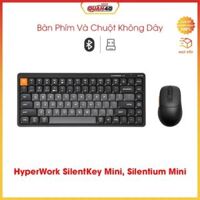 Bàn Phím HyperWork SilentKey Mini, Chuột Không Dây HyperWork Silentium Mini - Hàng Chính Hãng