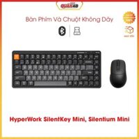 Bàn Phím HyperWork SilentKey Mini, Chuột Không Dây HyperWork Silentium Mini - Hàng Chính Hãng
