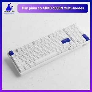 Bàn phím - Keyboard Akko 3098N Multi-modes Blue on White