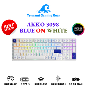 Bàn phím - Keyboard Akko 3098N Multi-modes Blue on White