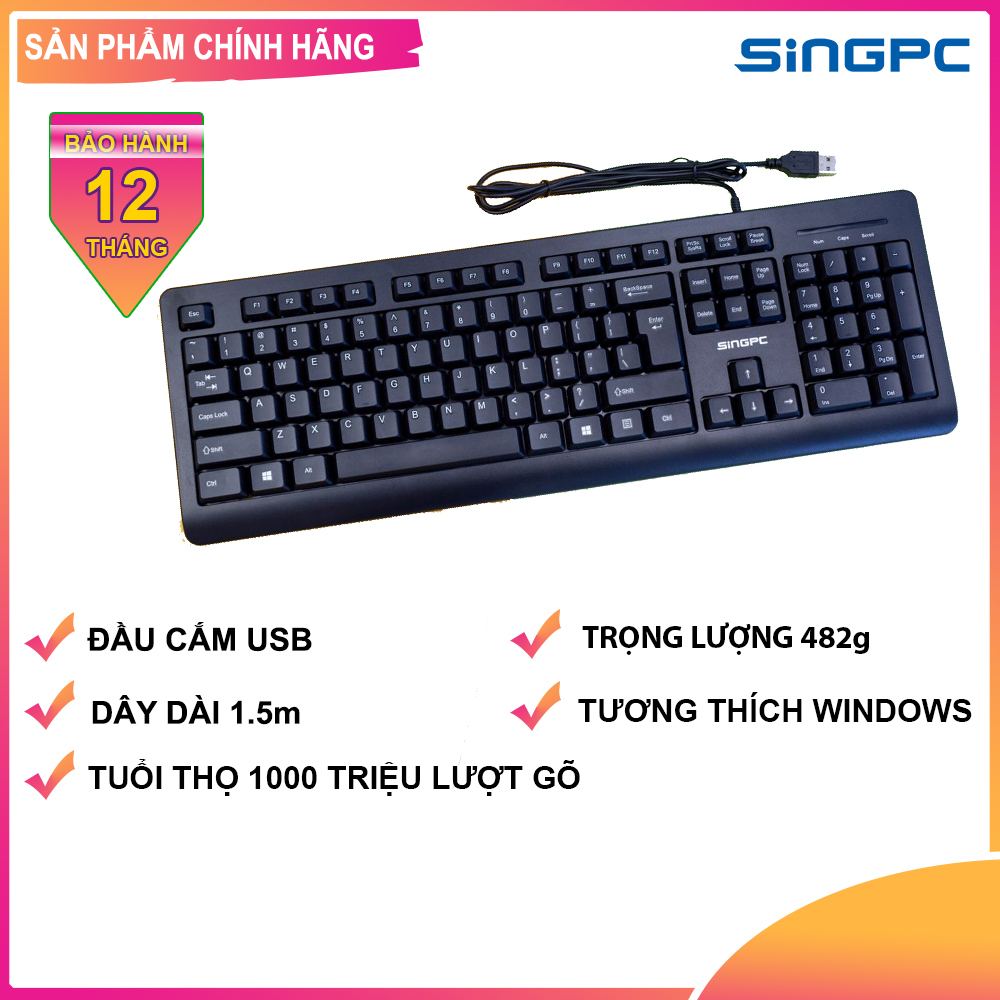 Bàn phím - Keyboard SingPC KB-196