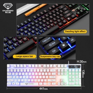 Bàn phím - Keyboard game thủ giả cơ Divipard GK-20 LED Rainbow