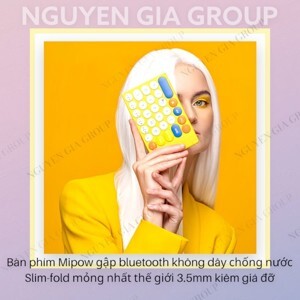 Bàn phím - Keyboard gập không dây Mipow Miffy Slim-Fold
