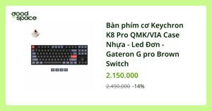 Bàn phím - Keyboard Keychron K8 Pro Nhựa
