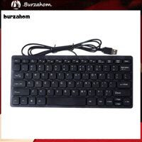 Bàn phím khai thác im lặng Bur Thiết kế Keycap tiện dụng Bàn phím có dây nhỏ gọn với 78 cho máy tính xách tay Máy tính để bàn Bàn phím cắm và chạy tiện dụng nhẹ cho Đông Nam